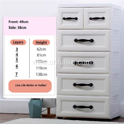 Easy Moving European Plastic Storage Cabinet For Clothes